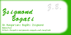 zsigmond bogati business card