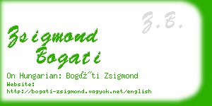 zsigmond bogati business card